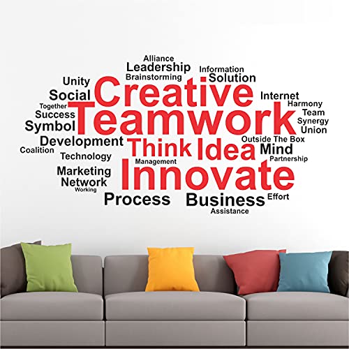 StickMe 'Team Work - Office - Teamwork - Team Spirit - Team Building Motivation - Inspiration Wall Sticker' (Multi Colour, Vinyl) - Image 5