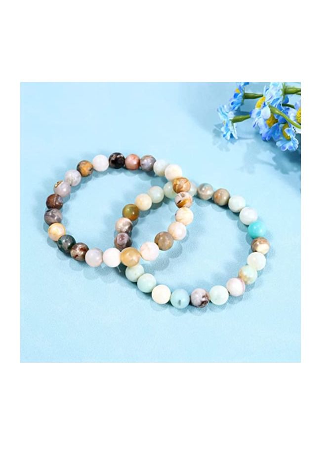 Natural Gem Semi Precious Reiki Healing Crystals Handmade 8mm Round Beads Stretch Bracelet - Image 5