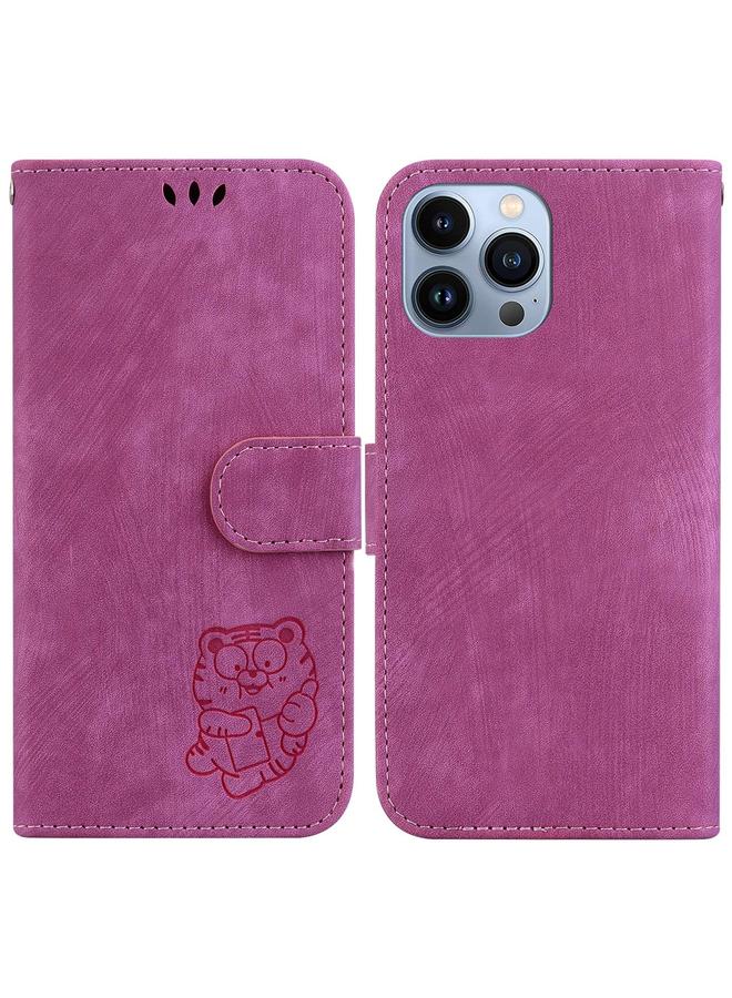 Zaboon Case For iPhone 13 Pro Max Little Tiger Embossed Leather Phone Case - Image 1