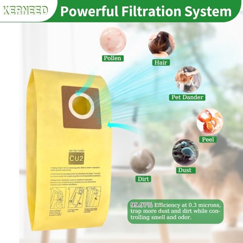 Kerneed 12 Pack AH10243 Vacuum Bags for Hoover Commercial Hushtone CU2 Upright Cleaners CH54013 CH54015 CH54113 CH54115#Part AH10243 - Image 5
