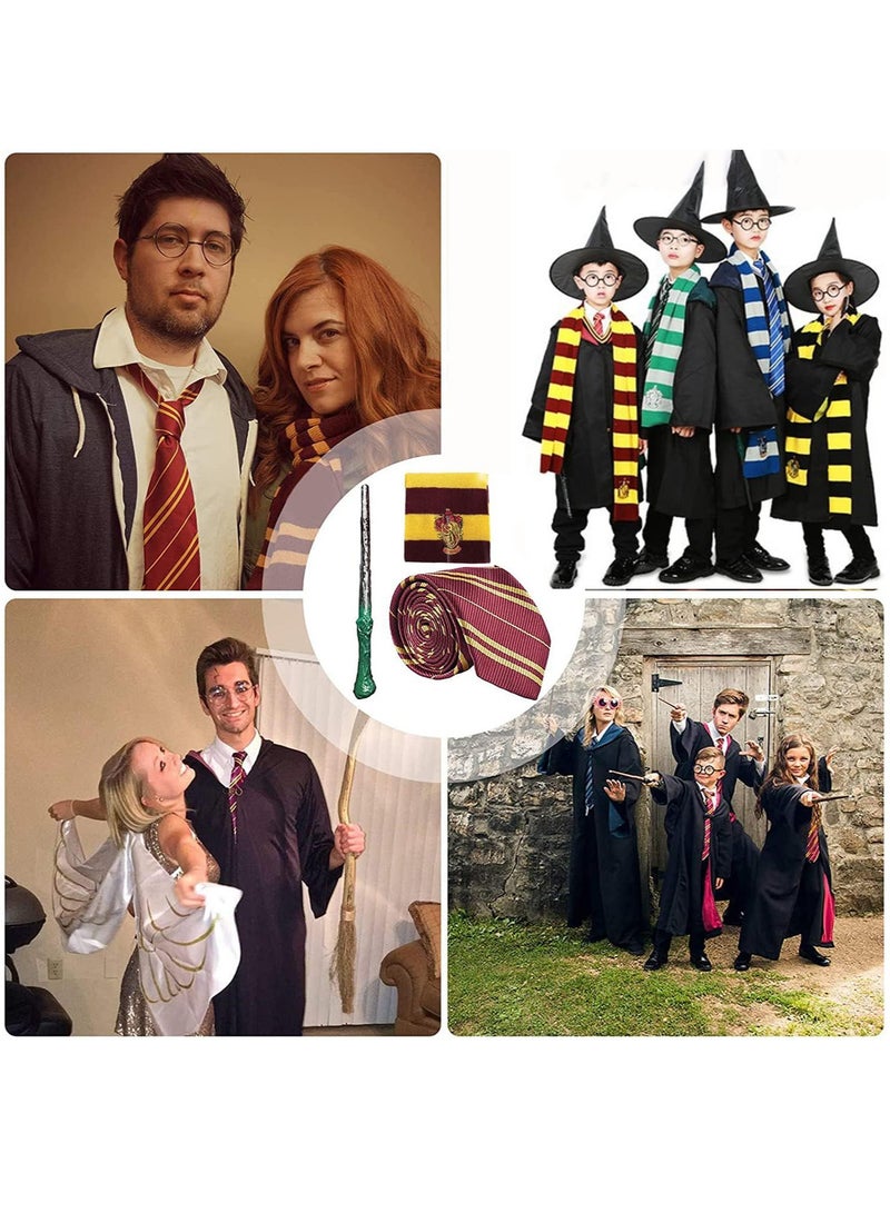 YelaJoy Compatible for 6 Piece Harry Potter COS Performing Set, Harry Potter Ravenclaw Deluxe Robe Childs Costume with Wand Tie Scarf,Costume for Harry Potter Fans Cosplay Gifts Accessory-L  - Image 3