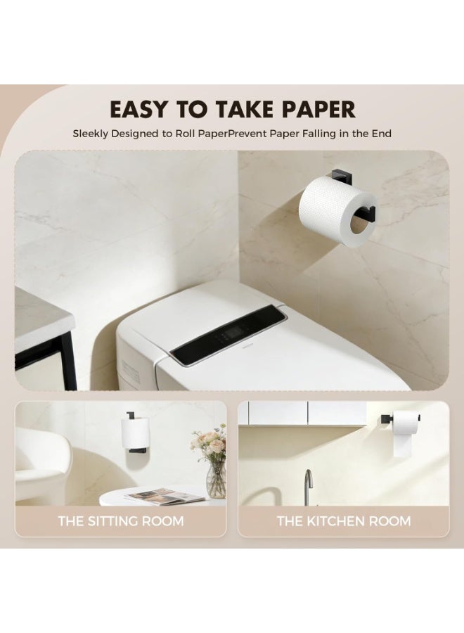 5-Pieces Matte Black Bathroom Hardware Accessories Set, SUS304 Stainless Steel Bath Towel Bar Set, Towel Racks for Bathroom Wall Mounted. - Image 5