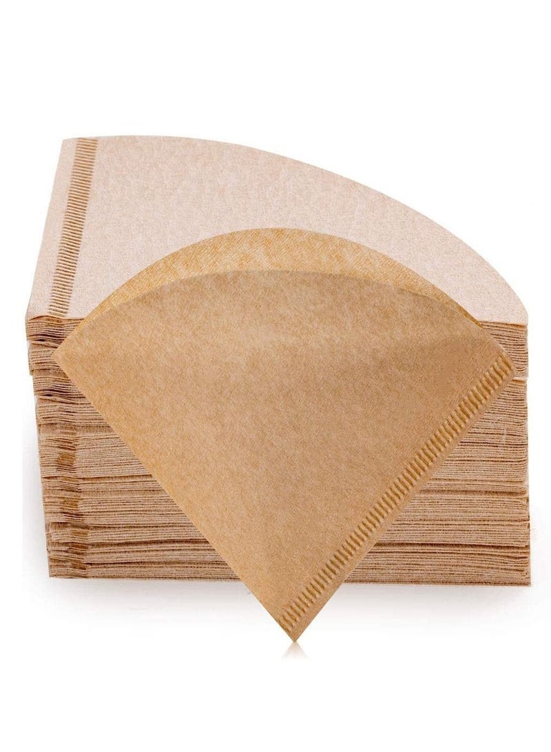 Arabest Conical Coffee Filters, 100pcs 2-4 Cups Conical Natural Paper Coffee Filters, V60 Filter 02 For Pour In Coffee Drippers & Coffee Makers (Wood Color) - Image 1
