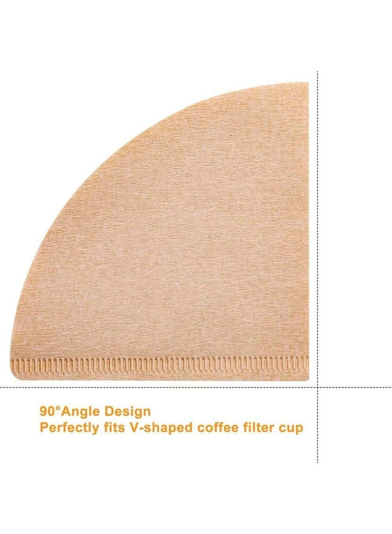 Arabest Conical Coffee Filters, 100pcs 2-4 Cups Conical Natural Paper Coffee Filters, V60 Filter 02 For Pour In Coffee Drippers & Coffee Makers (Wood Color) - Image 3