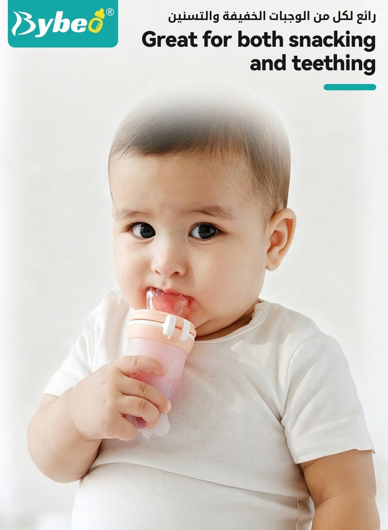 Bybeo 3-in-1 Baby Food Feeder With Feeding Spoon, Fruit Feeder Pacifier and Medicine Dropper,  Infant Feeding Set For Newborns Toddlers and Kids, Food Grade Silicone BPA-Free - Image 5