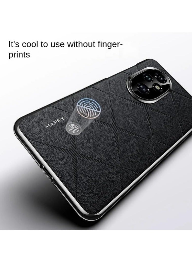 general Case Compatible with Deluxe Plain Leather Honor 200 Pro, Camera Lens Protection, Shock and Drop Protection Case, Hard Slim Case Compatible with Honor 200 Pro - Image 3