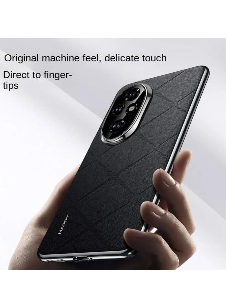 general Case Compatible with Deluxe Plain Leather Honor 200 Pro, Camera Lens Protection, Shock and Drop Protection Case, Hard Slim Case Compatible with Honor 200 Pro - Image 5