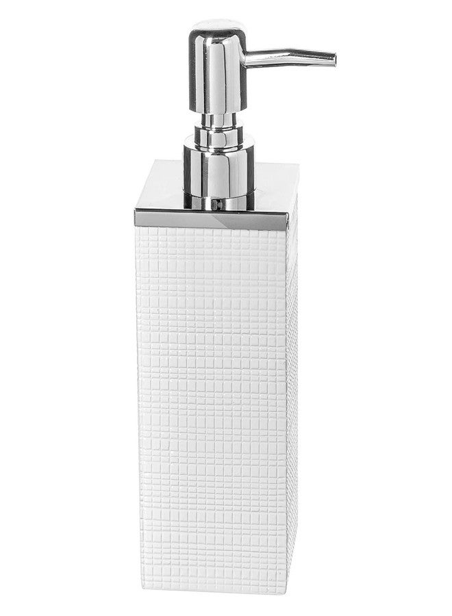 Creative Scents Estella White Liquid Soap Dispenser for Bathroom - Decorative Hand Lotion Dispenser with Strong Pump for Vanity Countertop, Holds 8 Oz. - Image 3