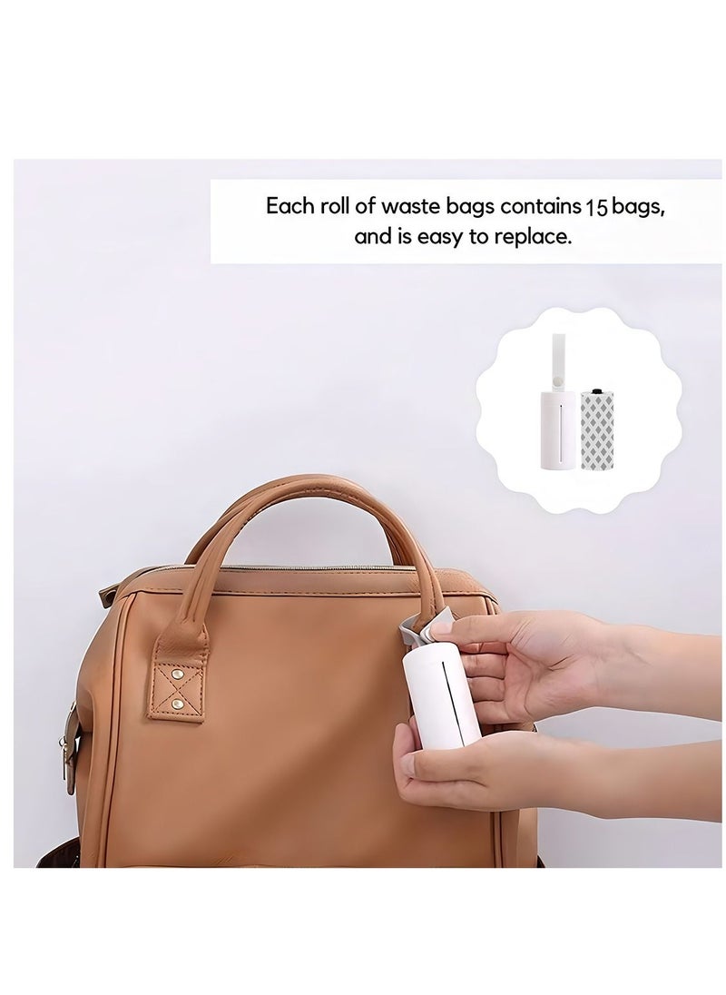 LuQu - Diaper Disposal Bag Dispenser with 2 Biodegradable Garbage Bag Rolls-Pack of 2 - Image 1