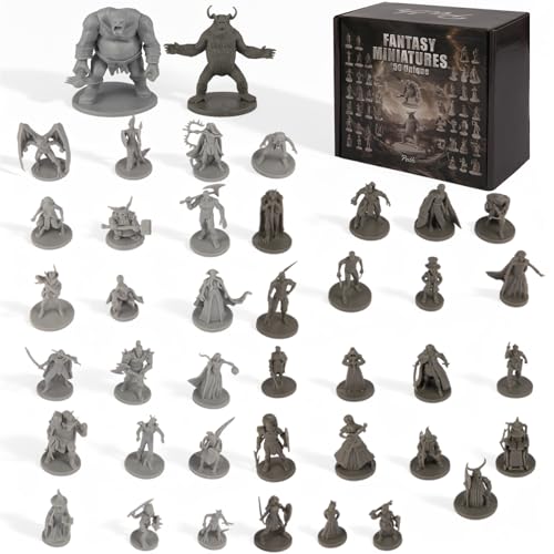 Path Gaming 50 Unique Miniatures Fantasy Tabletop RPG Figures for Dungeons and Dragons Pathfinder Roleplaying Games Bulk Unpainted Great for DD - Image 5