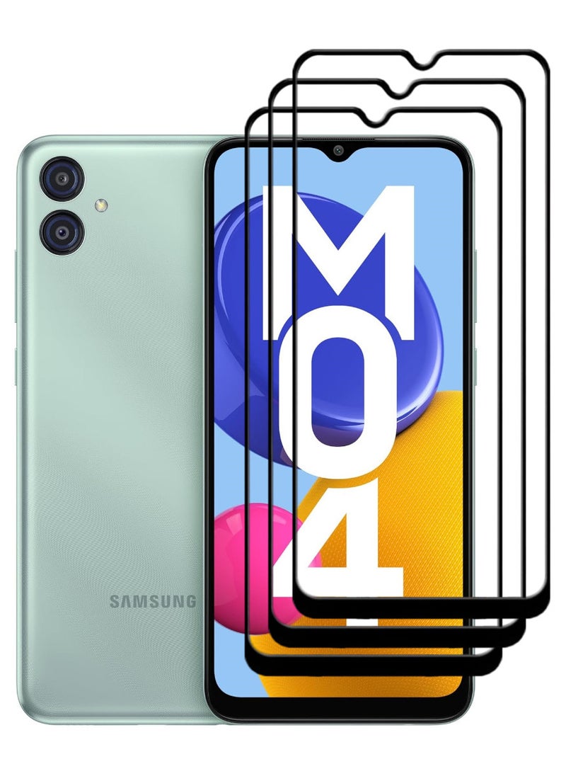 ACLIX 3 Pieces Antistatic ESD Dustproof Premium Quality High Definition Tempered Glass Screen Protector Designed For Samsung Galaxy M04 - Image 1