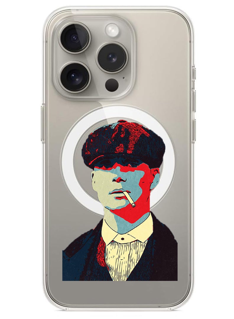 Theodor Magnetic Case for iPhone 15 Pro 6.1-inch Compatible with MagSafe Wireless Charging, Shockproof Phone Bumper Cover Peaky Blinder - Image 1