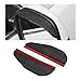NYTKL 2 PCS Mirror Rain Visor Eyebrow Rainproof PVC Side Mirror Guards Visor Eyebrow Protector Auto Exterior Carbon Fiber Rearview Mirrors Rain Cover for Car Truck SUV Carbon Fiber - Image 2