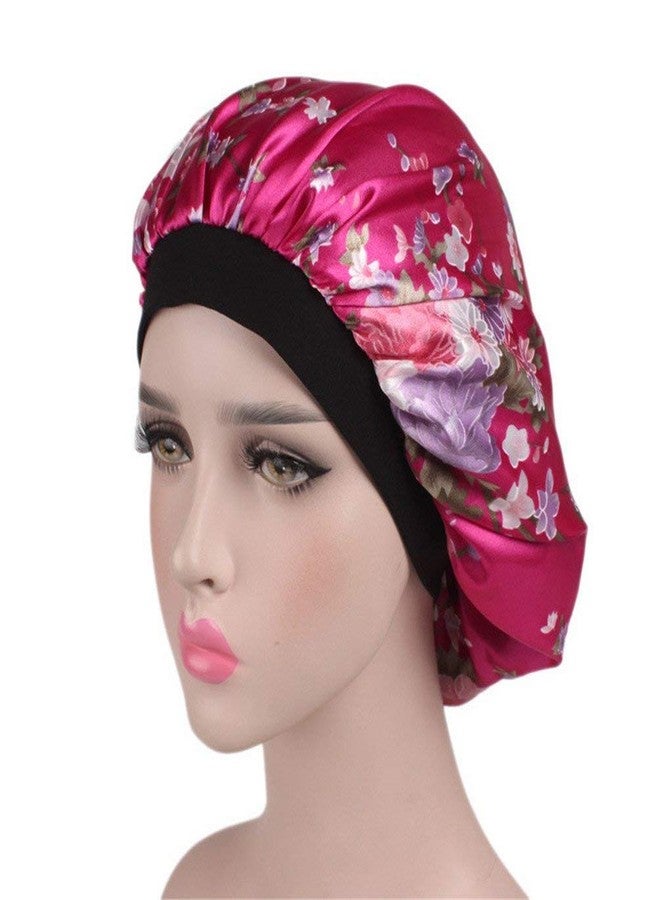 Onwon 3 PCS Satin Bonnets Night Sleep Caps Wide Band Salon Cap Soft Satin Sleeping Silk Night Sleep Hat Hair Loss Cap Sleeping Head Cover - Image 4