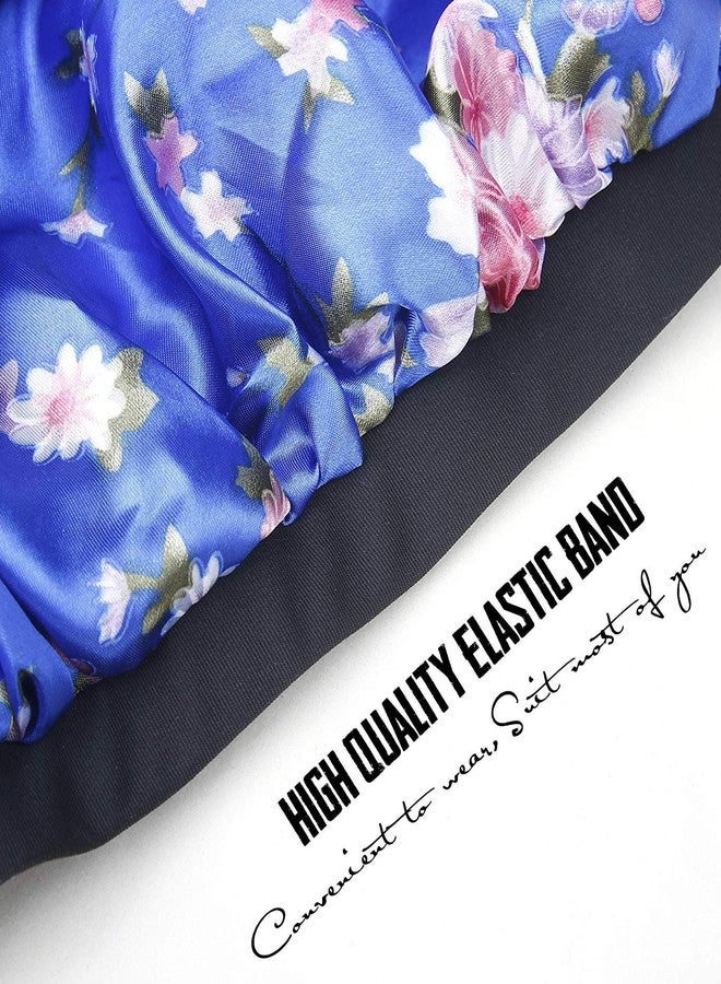 Onwon 3 PCS Satin Bonnets Night Sleep Caps Wide Band Salon Cap Soft Satin Sleeping Silk Night Sleep Hat Hair Loss Cap Sleeping Head Cover - Image 3