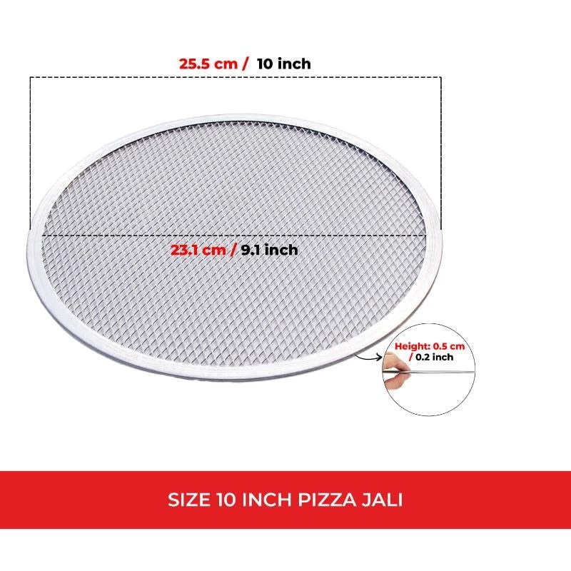 HAZEL Aluminum Pizza Mesh Tray | 10 Inch Round Baking Screen for Crispy Crust - Image 3