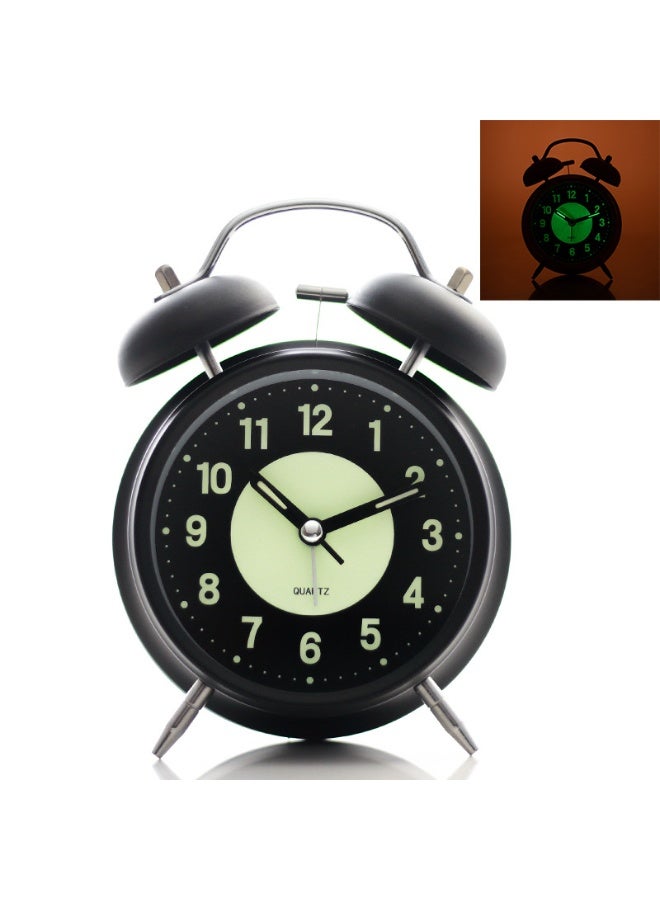 Twin Bell Loud Alarm Clock with Backlight - Silent Non-Ticking Clock for Heavy Sleepers, Perfect for Bedroom, Home & Office - Image 1