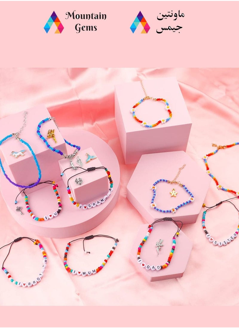 Mountain Gems - Frame Bead Loom Kit for Beaded Bracelets Earrings Belts Making Includes Seed Beads - Image 1