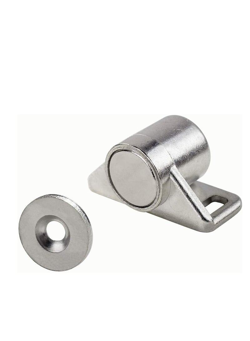 4 Pack Magnetic Cabinet Door Catch with Magnets for Cabinet Door Latch Closer, Cabinet Magnetic Catch for Kitchen Closet Door Closing Magnetic Door Catch Closer, Silver - Image 5