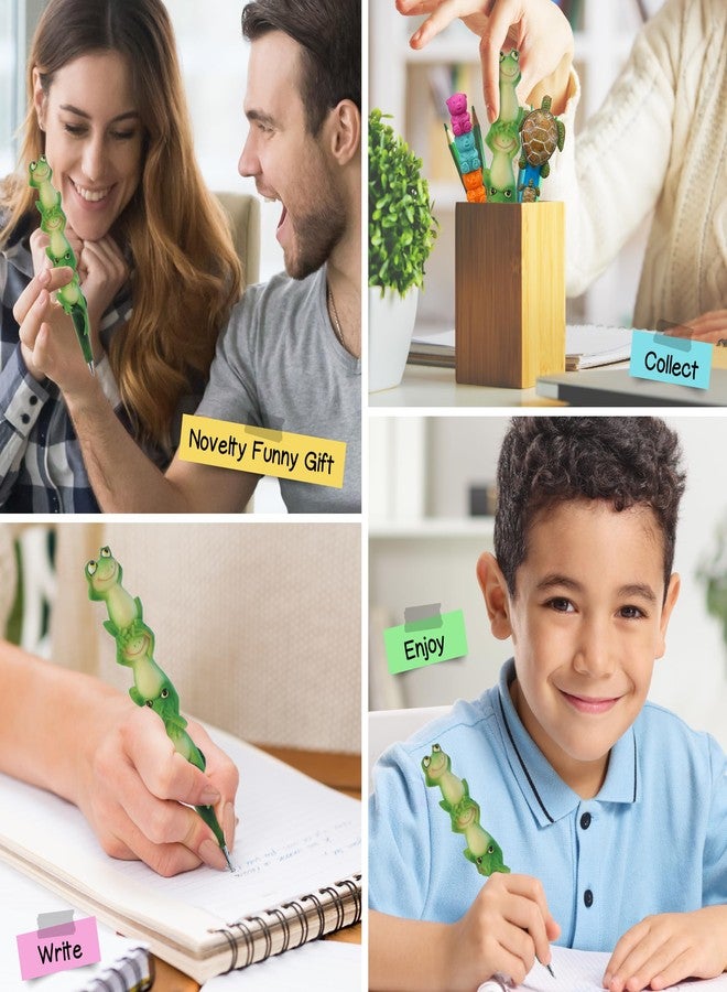 Puzzled Planet Pens Three Wise Frogs Novelty Pen - Cute Fun & Unique Kids & Adults Ballpoint Pen, Colorful Animal Writing Pen Instrument School & Office Desk Decor - Image 4