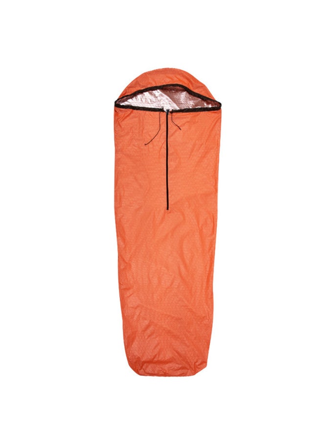 لاك ستون حقيبة نوم للبالغين في الهواء الطلق، حقيبة نوم مقاومة للأوساخ للتخييم، حقيبة نوم طارئة دافئة للتخييم، حقيبة نوم محمولة على شكل مومياء - Image 1