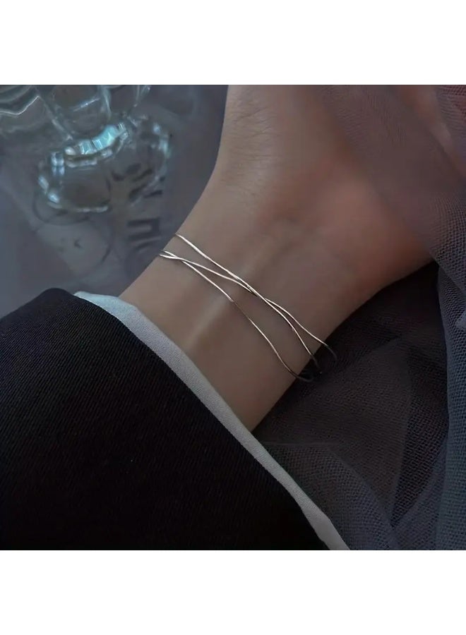 Goolsky أساور متعددة الطبقات بسيطة من الموضة الكورية للنساء مجوهرات أساور موضة ساخنة للنساء جديدة - Image 3