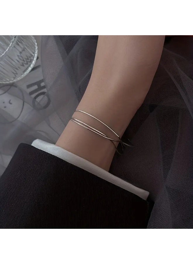 Goolsky أساور متعددة الطبقات بسيطة من الموضة الكورية للنساء مجوهرات أساور موضة ساخنة للنساء جديدة - Image 2