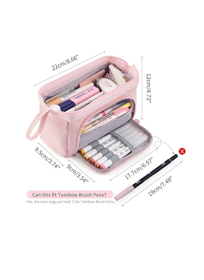 Bukela Pencil Case Large Capacity Pencil Pouch Handheld Pen Bag Cosmetic Portable Gift for Office School Teen Girl Boy Men Women Adult  - Image 4