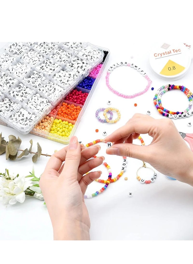 خرز مجموعة متنوعة مع صندوق منظم لأساور و صنع المجوهرات - Image 2