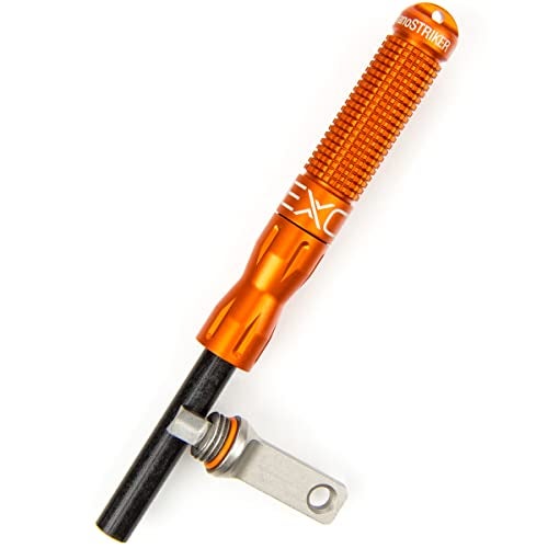 Exotac nanoSTRIKER XL Self Contained Ferrocerium Fire-Starter with Stainless Steel and Tungsten Carbide Striker, Waterproof 1/4 in. Ferro Rod Produces Up To 3,000 Fire-Starting Strikes - Image 1