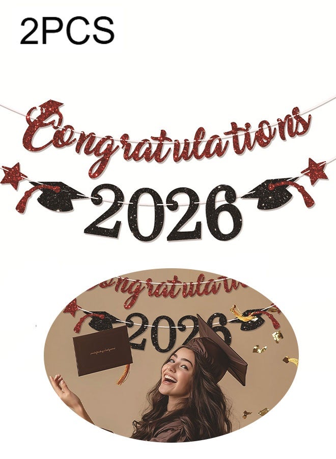 Happy D 2026 Graduation Banner – Graduation Party Decoration Flag - Image 1