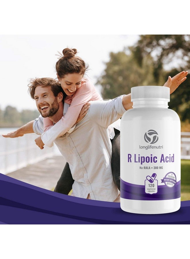 LongLifeNutri R Alpha Lipoic Acid 300Mg Stabilized 120 Vegetarian Capsules ; Na R Ala Supplement ; Pure Powder Active ; Non Gmo Gluten & Free - Image 4