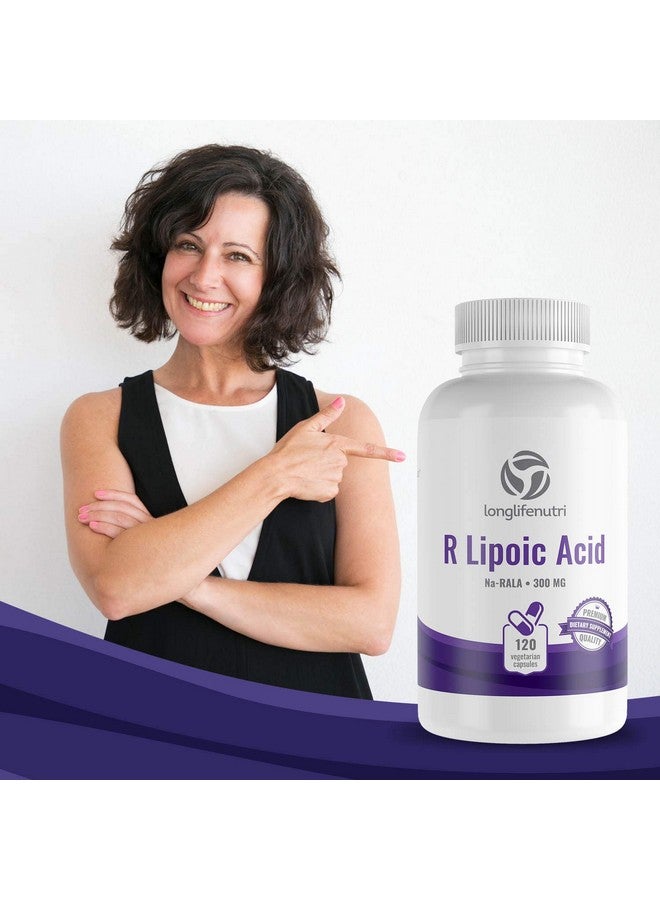 LongLifeNutri R Alpha Lipoic Acid 300Mg Stabilized 120 Vegetarian Capsules ; Na R Ala Supplement ; Pure Powder Active ; Non Gmo Gluten & Free - Image 5