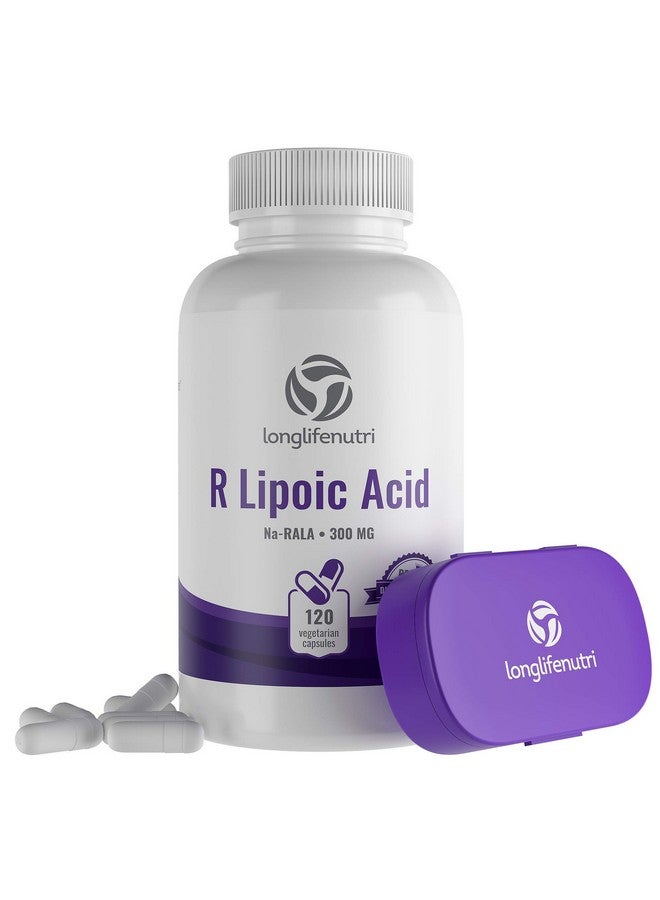 LongLifeNutri R Alpha Lipoic Acid 300Mg Stabilized 120 Vegetarian Capsules ; Na R Ala Supplement ; Pure Powder Active ; Non Gmo Gluten & Free - Image 2
