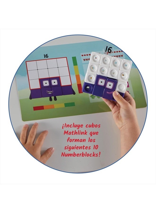 hand2mind - Numberblocks MathLink Cubes 11-20 Activity Set, 30 Numberblocks Activities Linked to TV Episodes, 155 NumberBlocks MathLink Cubes, Numberblocks Toys, Math Cubes, Homeschool Supplies - Image 1