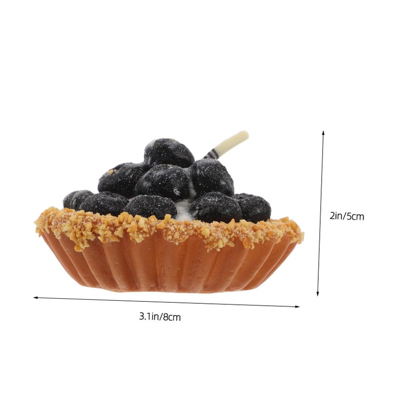 Realistic Blueberry Artificial Fruit Tart Prop for Home Kitchen Display Photography - Image 3