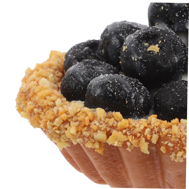 Realistic Blueberry Artificial Fruit Tart Prop for Home Kitchen Display Photography - Image 4