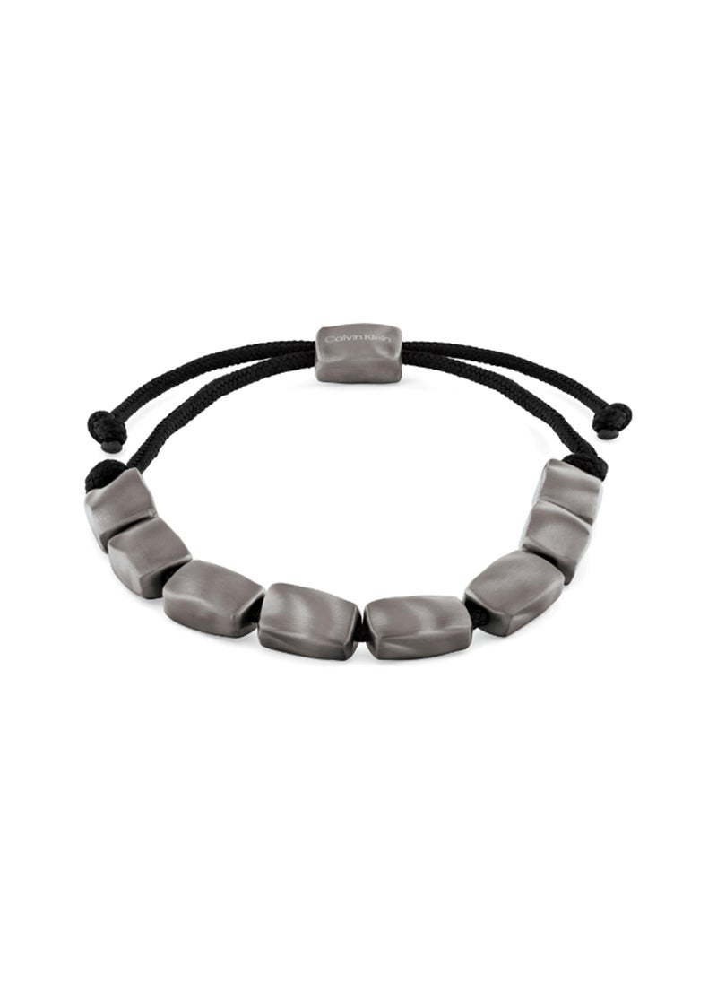 CALVIN KLEIN CALVIN KLEIN JEWELRY CK METALLIC WAVES MENS NYLON BRACELET - 35100034  - Image 3