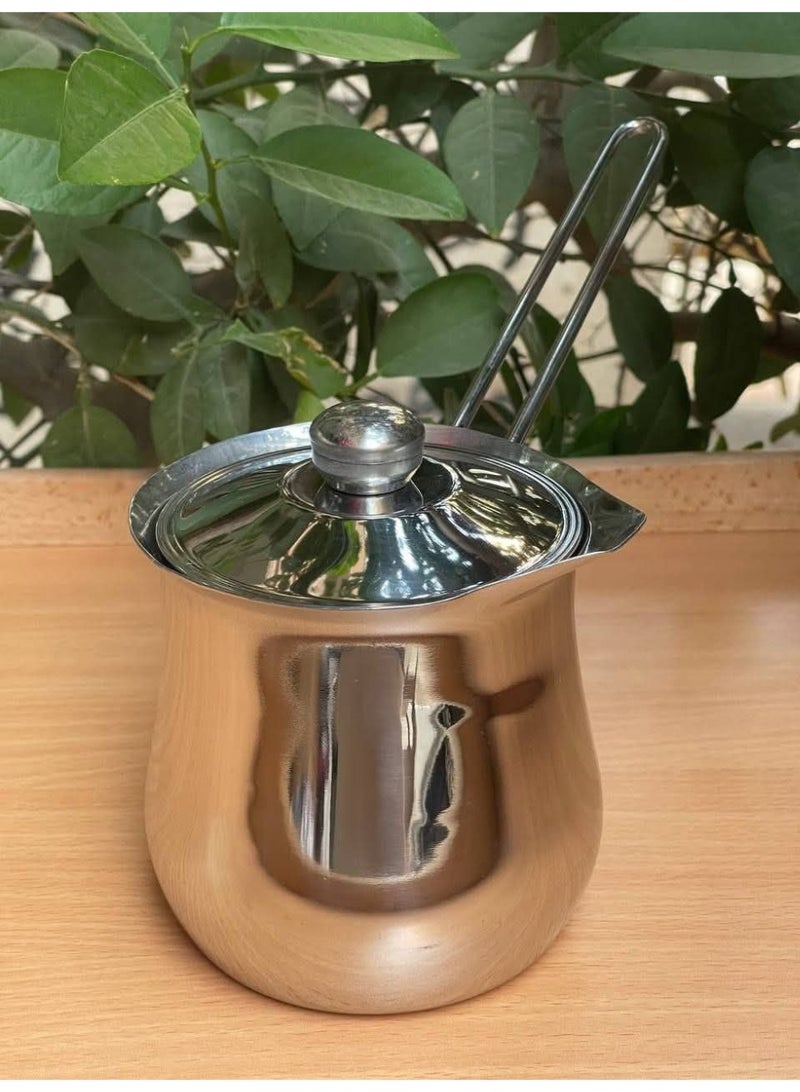 Stainless steel pot with stainless lid and 18/10 stainless handle
