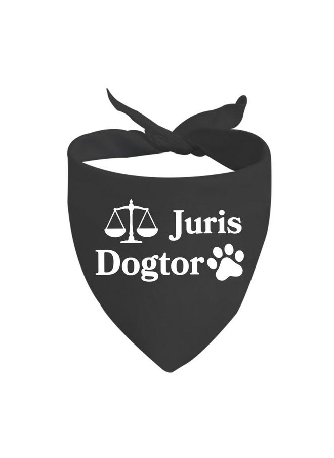 JXGZSO 1 Piece Graduation Dog Scarf Juris Dogtor Dog Bandana Scales Of Justice Dog Bandana Lawyer Gift Law Student Gift (Juris Dogtor Dog)  - Image 1