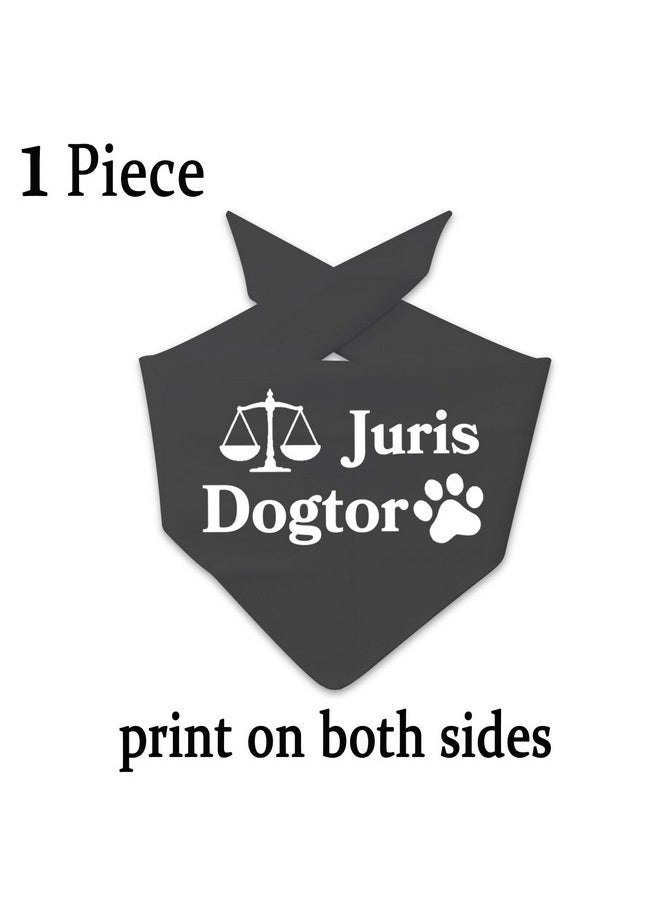 JXGZSO 1 Piece Graduation Dog Scarf Juris Dogtor Dog Bandana Scales Of Justice Dog Bandana Lawyer Gift Law Student Gift (Juris Dogtor Dog)  - Image 2