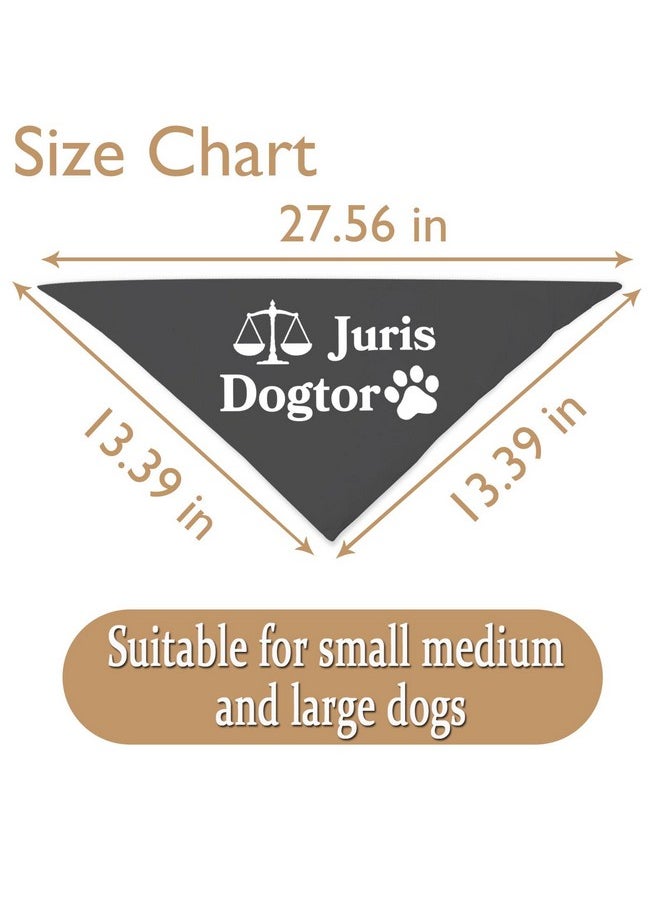 JXGZSO 1 Piece Graduation Dog Scarf Juris Dogtor Dog Bandana Scales Of Justice Dog Bandana Lawyer Gift Law Student Gift (Juris Dogtor Dog)  - Image 3