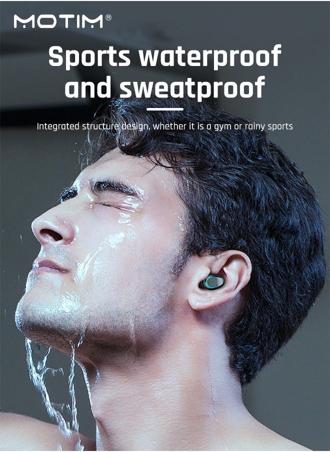 True Wireless Bluetooth Earbuds w/Noise Cancelling, Hi-Fi Sound, HD Voice, Automatic Power On Pairing, 360 Audio, Comfort Ear Fit, Conversation Mode, Water Resistant, LED Intelligent Digital Display