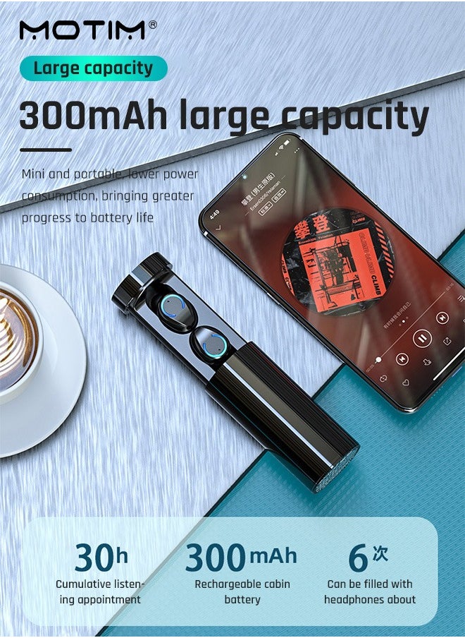 True Wireless Bluetooth Earbuds w/Noise Cancelling, Hi-Fi Sound, HD Voice, Automatic Power On Pairing, 360 Audio, Comfort Ear Fit, Conversation Mode, Water Resistant, LED Intelligent Digital Display