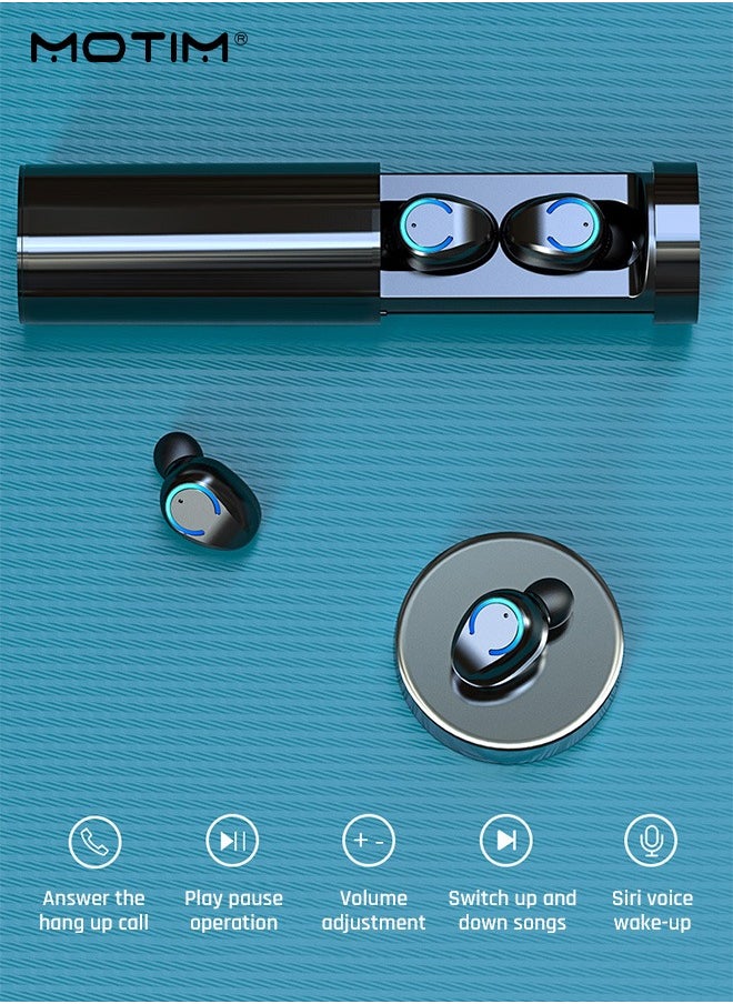 Motim True Wireless Bluetooth Earbuds w/Noise Cancelling, Hi-Fi Sound, HD Voice, Automatic Power On Pairing, 360 Audio, Comfort Ear Fit, Conversation Mode, Water Resistant, LED Intelligent Digital Display  - Image 2