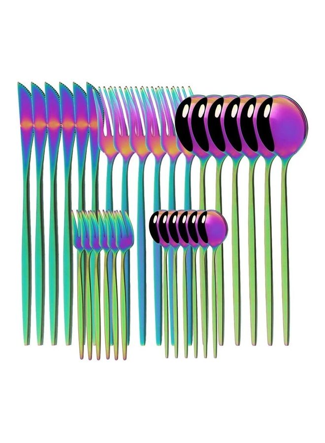 Loquat 30-Piece Stainless Steel Cutlery Set Multicolour