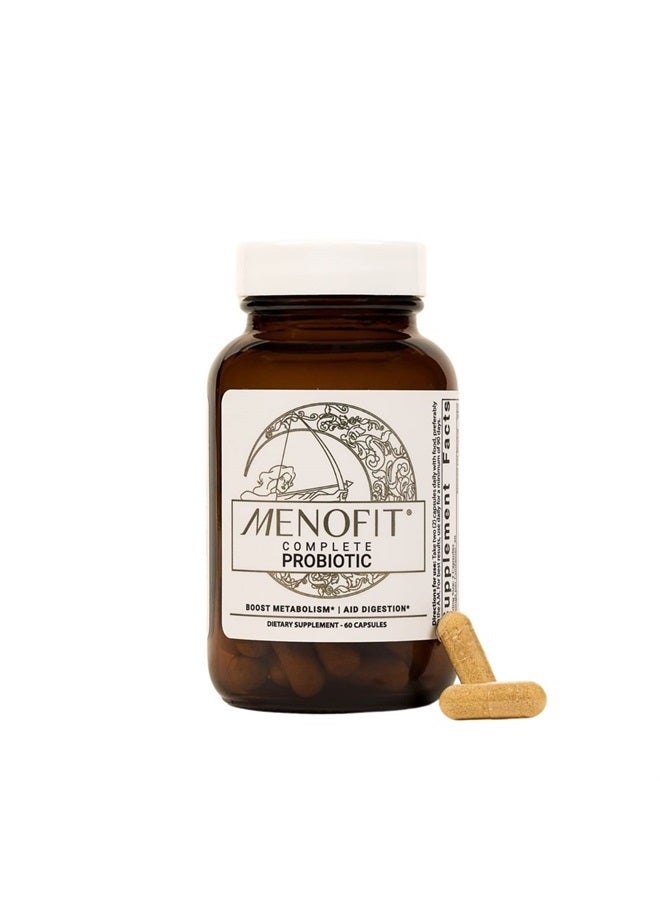 MENOLABS MenoFit - Menopause Supplements for Women - Menopause + Perimenopause Relief for Hot Flashes and Hormone Support with Probiotics - 60 Herbal Capsules - Image 1