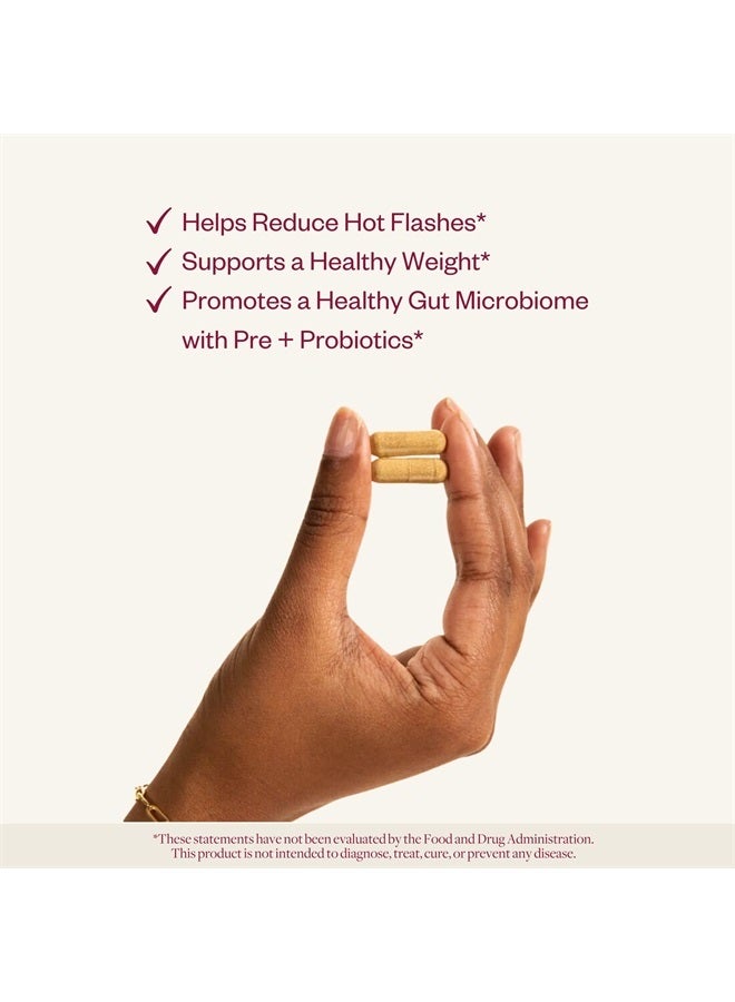 MENOLABS MenoFit - Menopause Supplements for Women - Menopause + Perimenopause Relief for Hot Flashes and Hormone Support with Probiotics - 60 Herbal Capsules - Image 4