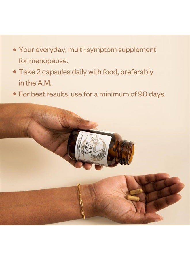MENOLABS MenoFit - Menopause Supplements for Women - Menopause + Perimenopause Relief for Hot Flashes and Hormone Support with Probiotics - 60 Herbal Capsules - Image 2