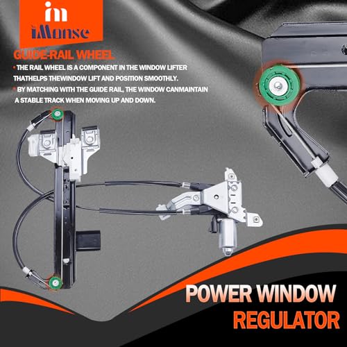 iMonse Rear Left Driver Side Power Window Regulator with Motor Replacement for 2002-2006 Cadillac Escalade 2000-2006 Chevy Tahoe GMC Yukon - Image 4